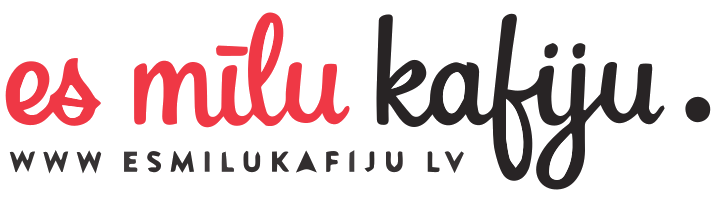 es mīlu kafiju. Logo